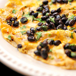 Black Bean Open Faced Omelet
