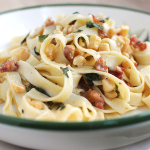 Pasta Carbonara with Corn and Chiles