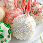 Peppermint Rice Krispies Treats Snowballs