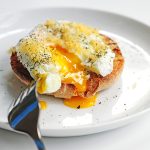 Poached Eggs with Gouda on Toast