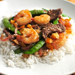 Hibachi Style Garlic Steak and Shrimp