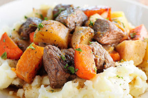 Beef Stew with Roasted Winter Vegetables