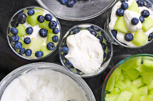 Honeydew Blueberry Lemon Cream Trifle Recipe