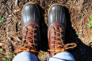 ll bean boots on feet