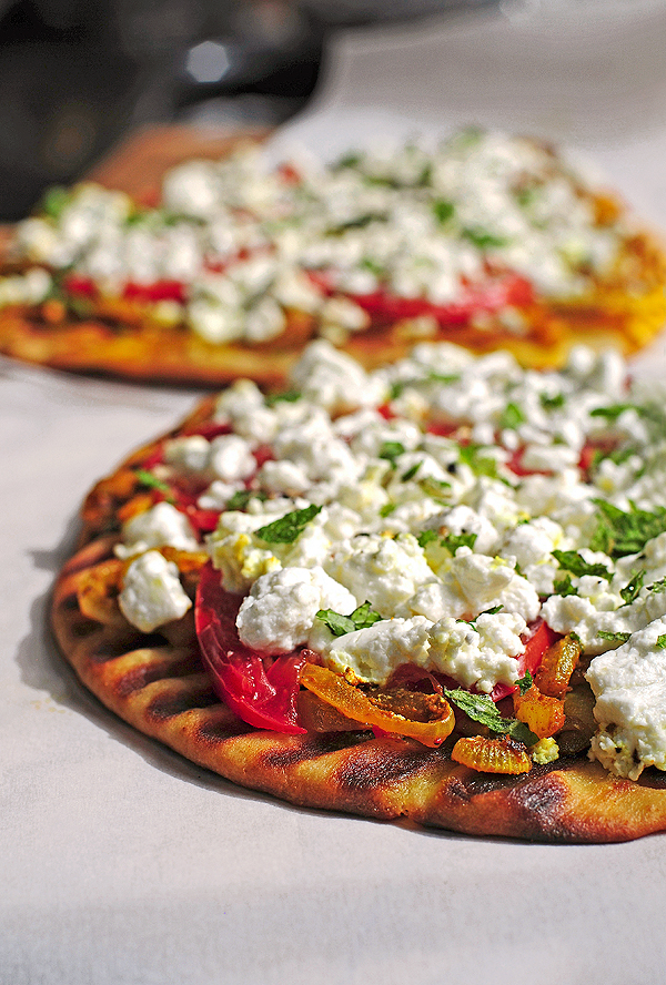 Spicy Naan with Goat Cheese