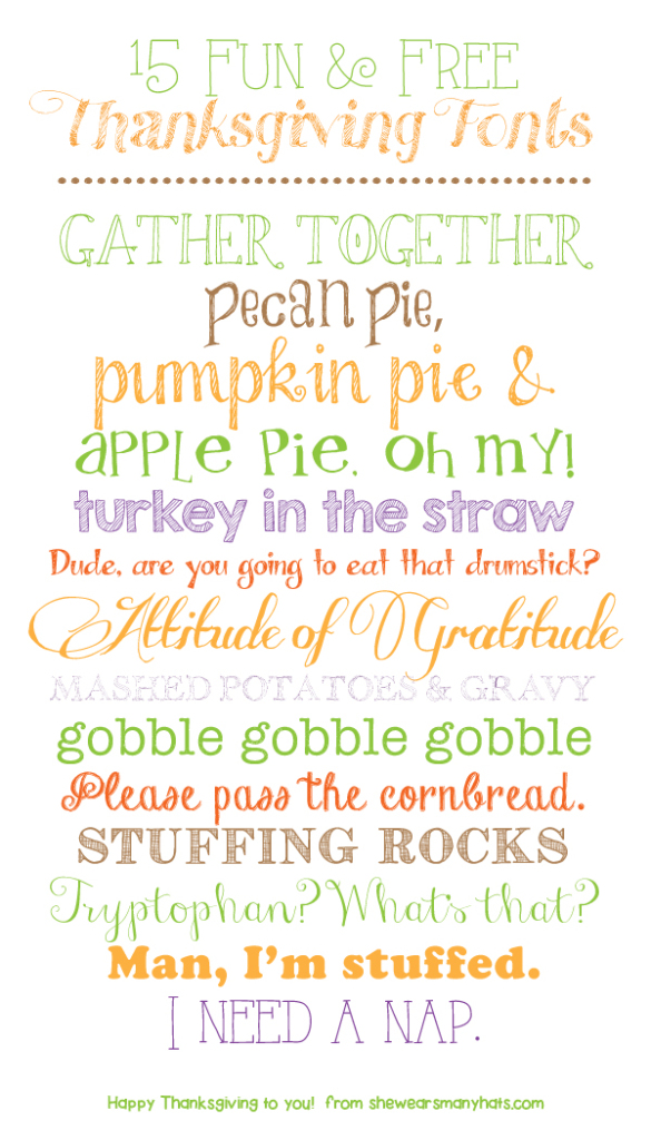 15 Fun and Free Thanksgiving Fonts