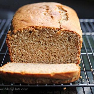 Quick Peanut Butter Bread Recipe | shewearsmanyhats.com