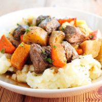 Beef Stew with Roasted Winter Vegetables