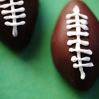 Chocolate Peanut Butter Footballs Recipe | shewearsmanyhats.com