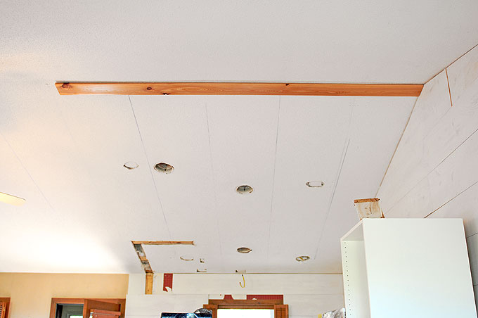 How To Cover A Popcorn Ceiling With Cypress Wood She Wears