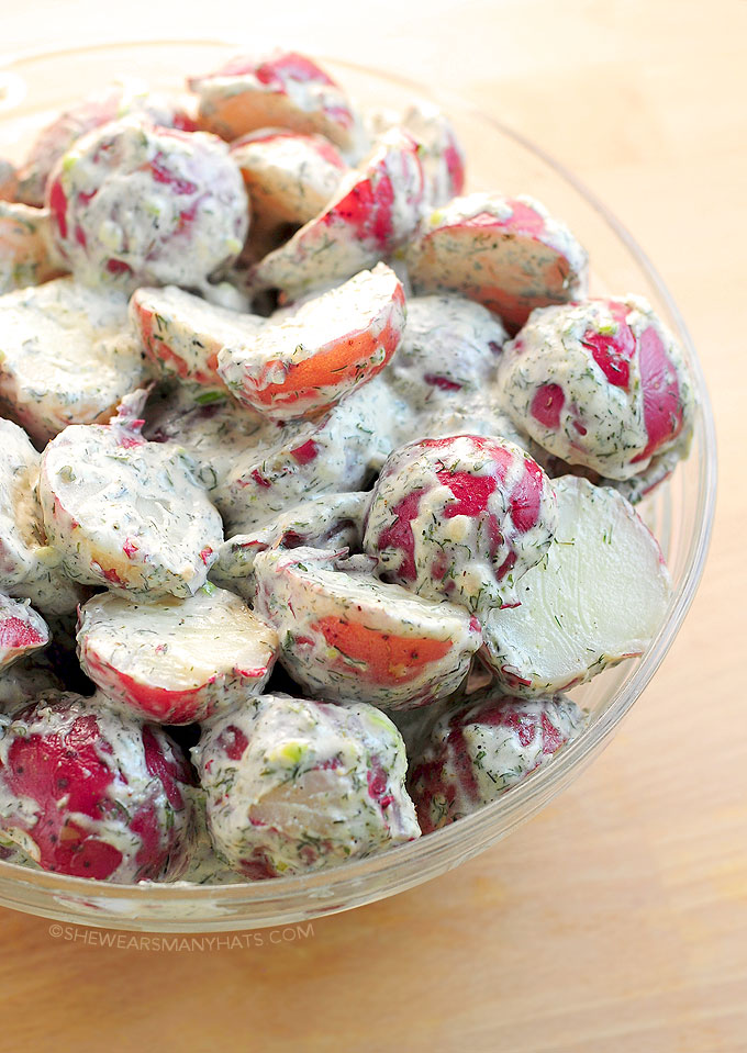 Easy Red Potato Salad Recipe | She Wears Many Hats