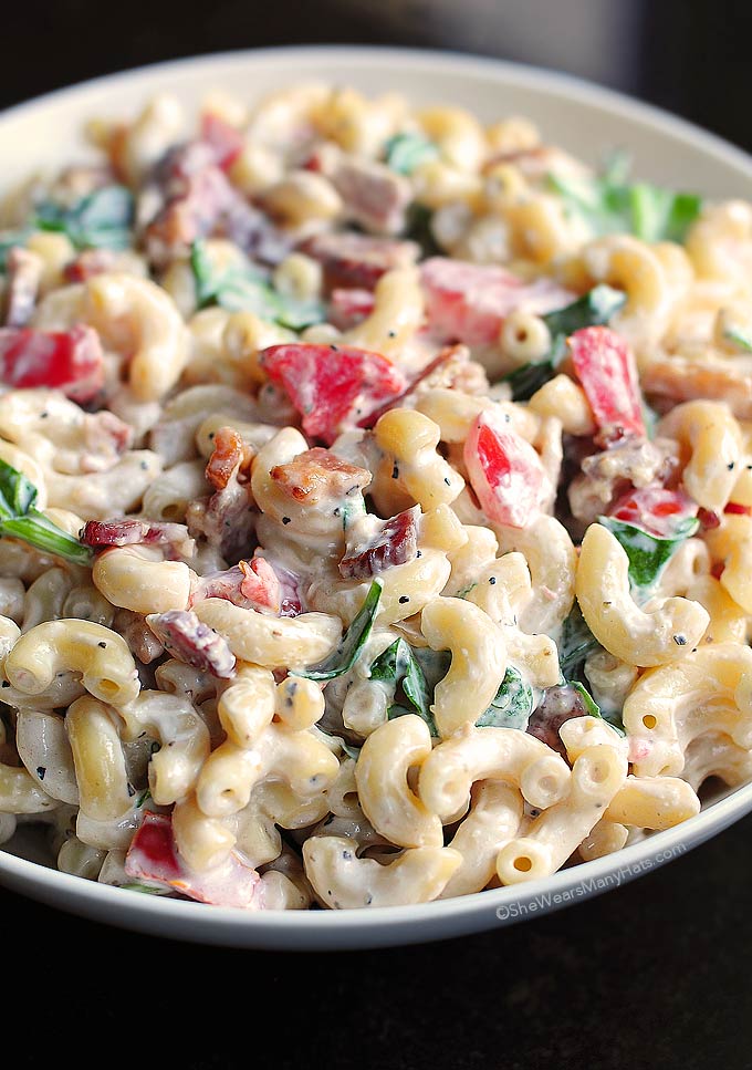 Blt Macaroni Salad Recipe She Wears Many Hats