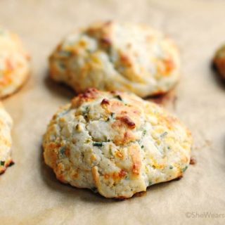 Sour Cream Cheddar And Chives Drop Biscuits Recipe She Wears Many Hats