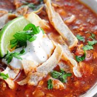 Easy Chicken Tortilla Soup Recipe | shewearsmanyhats.com