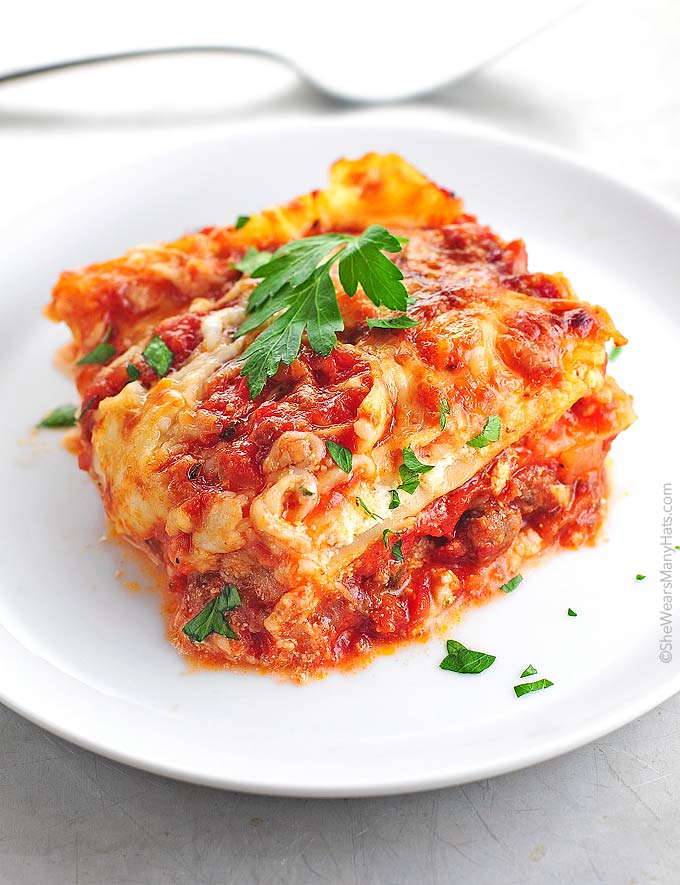 Perfect Lasagna Recipe - She Wears Many Hats