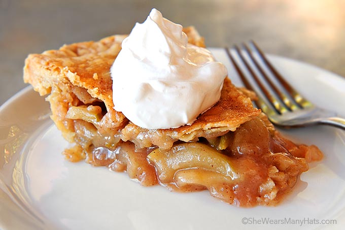 Recipe of Apple Pie Slice With Whipped Cream