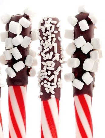 These easy Chocolate Dipped Peppermint Sticks will make any cup of hot chocolate that much better, or swirl in a cup of Joe for a hint of peppermint mocha.