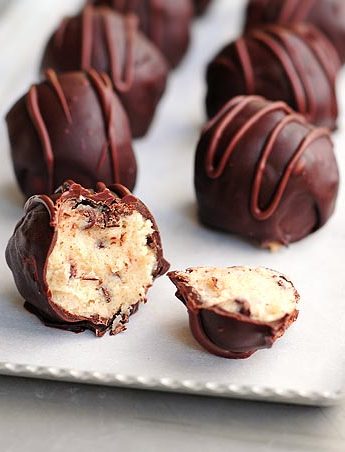 Eggless no-bake Chocolate Chip Cookie Dough Truffles are a sweet treat that everyone will enjoy. Make a batch or two for your next party!