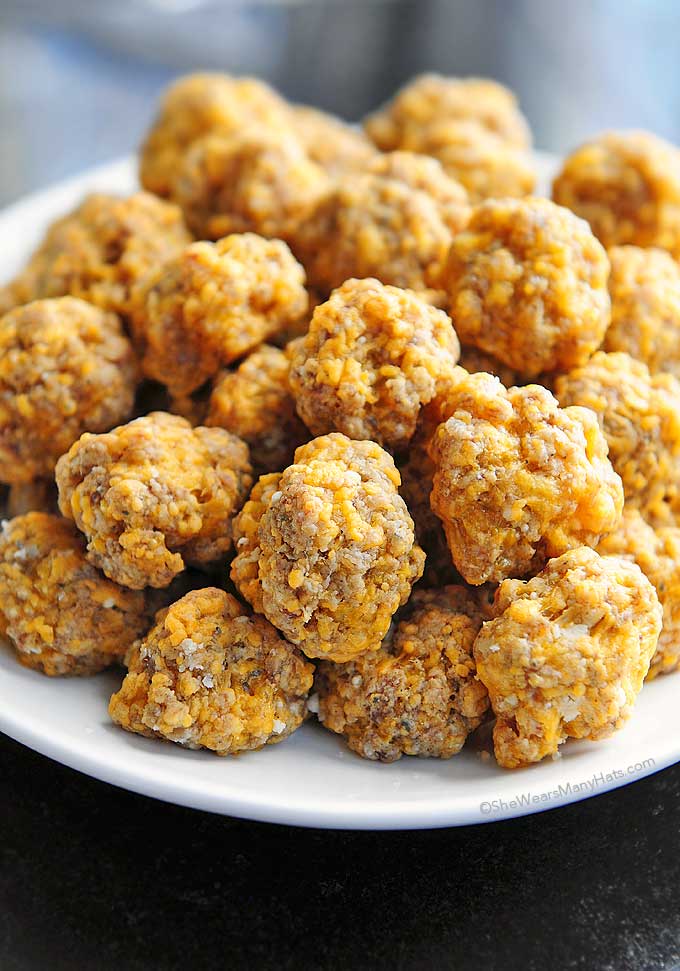 Recipe for sausage on sale balls with cheese