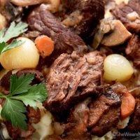 Beef Bourguignon Recipe | shewearsmanyhats.com