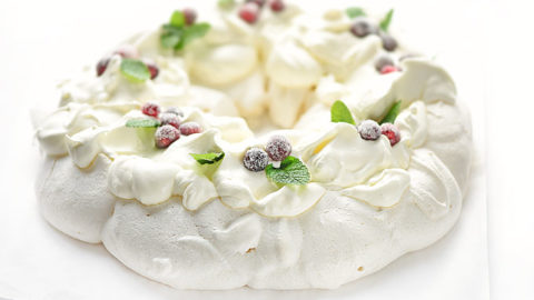 Easy fresh fruit pavlova birthday cake recipe.