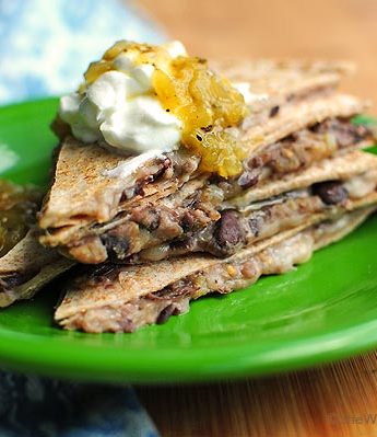 Black Bean Cheese Quesadillas are so tasty for a quick lunch or appetizer.