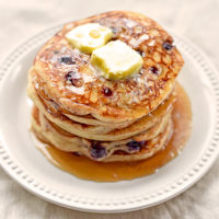 Yogurt Blueberry Pancakes Recipe | shewearsmanyhats.com