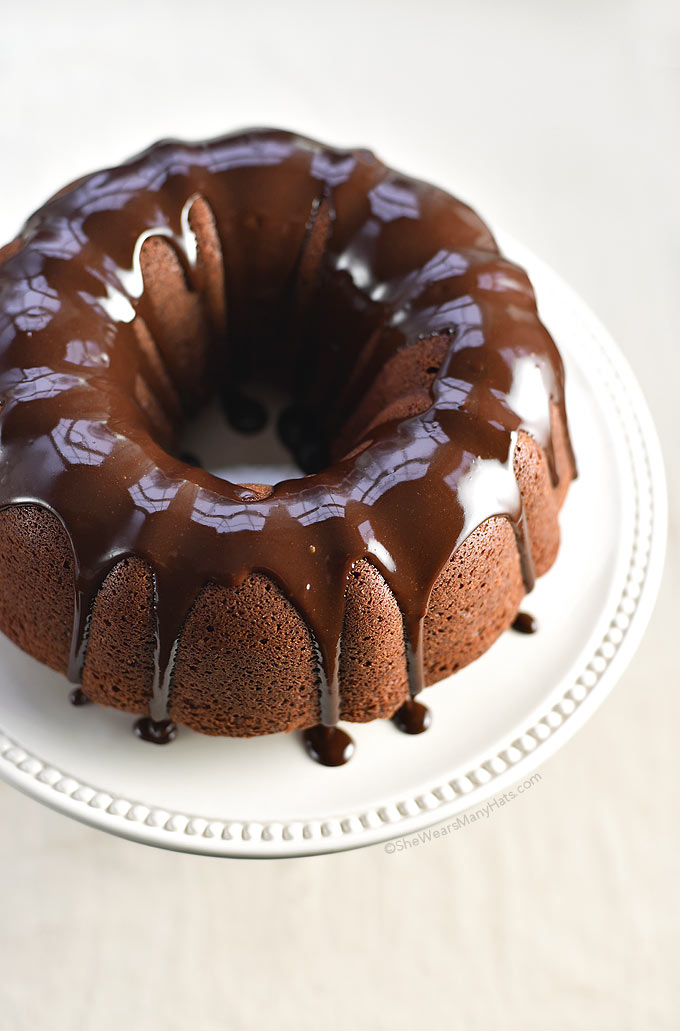 Chocolate Bundt Cake with Chocolate Espresso Glaze | She Wears Many Hats