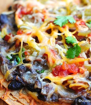 These Mexican Black Bean Pizzas are the perfect for lunch or appetizers and they couldn't be easier to make.