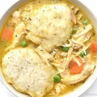 Easy Chicken and Dumplings Recipe | shewearsmanyhats.com