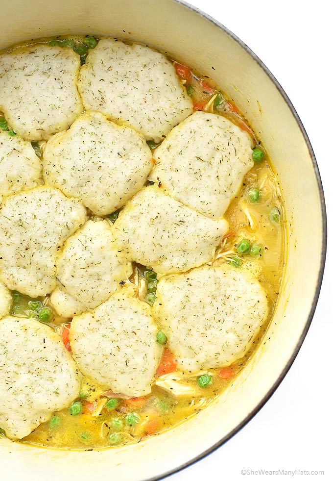 Easy Chicken And Dumplings Recipe She Wears Many Hats