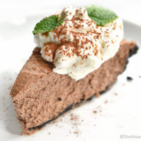 Irish Cream Chocolate Pie | shewearsmanyhats.com