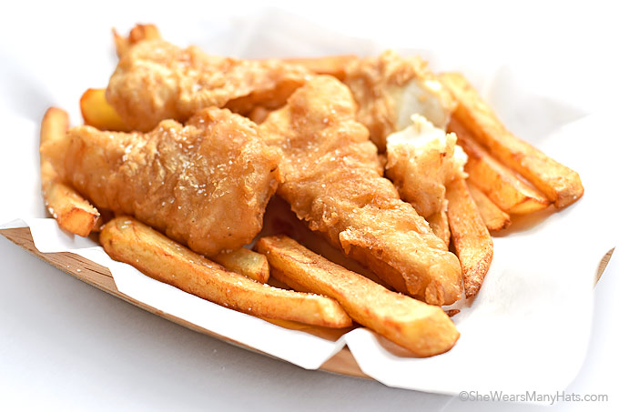 Beer Batter Fish and Chips Recipe - She Wears Many Hats