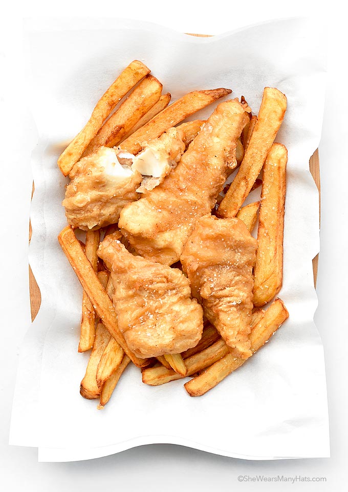 Beer Batter Fish and Chips Recipe | She Wears Many Hats