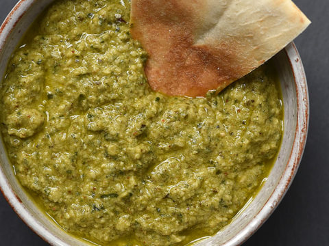 Basil Pesto Hummus Recipe