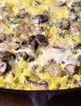 Hamburger Onion Mushroom Frittata Recipe