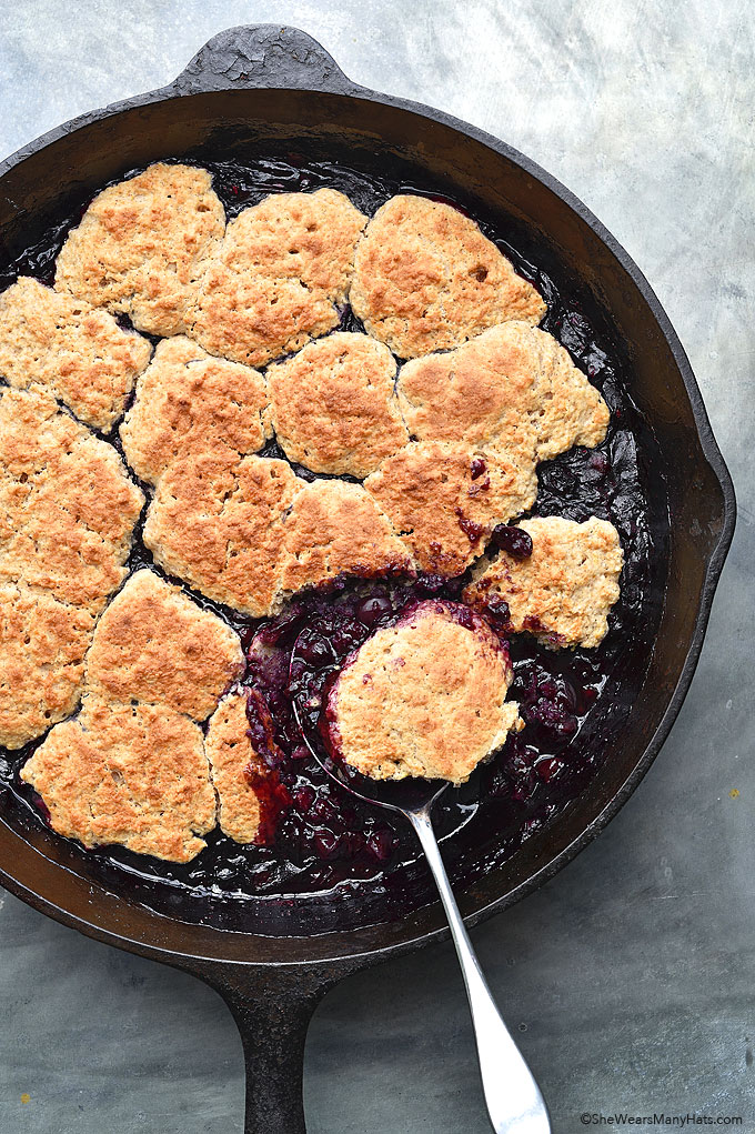 Blueberry Cobbler Recipe with Biscuit Topping  She Wears 