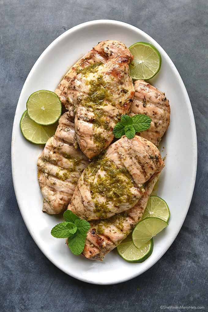 Mint Lime Grilled Chicken Breasts Recipe | She Wears Many Hats