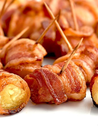 Bacon Wrapped Pineapple Bites Recipe shewearsmanyhats.com