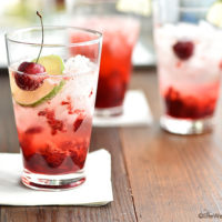 Cherry Gin Fizz Recipe shewearsmanyhats.com