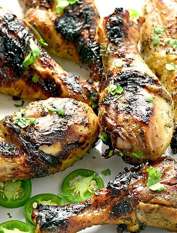 Grilled Chicken with fresh jalapeno slices