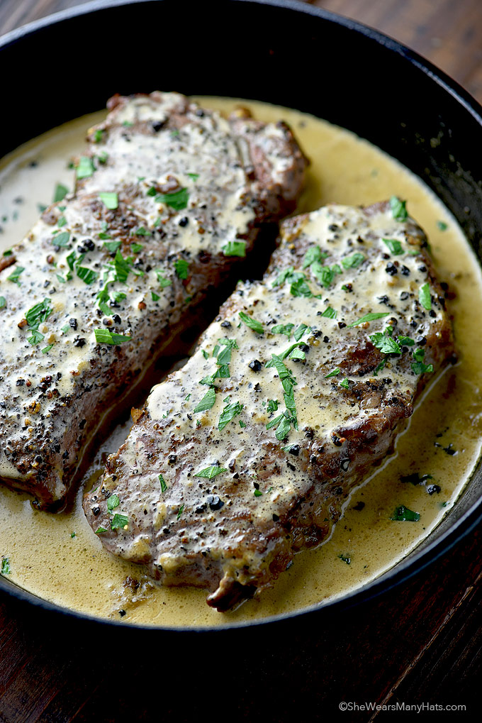 Steak au Poivre Recipe | She Wears Many Hats