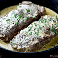 Steak au Poivre Recipe | shewearsmanyhats.com