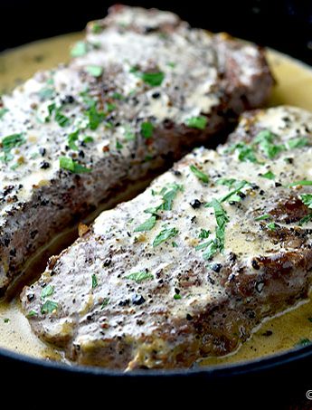 Steak au Poivre Recipe | shewearsmanyhats.com