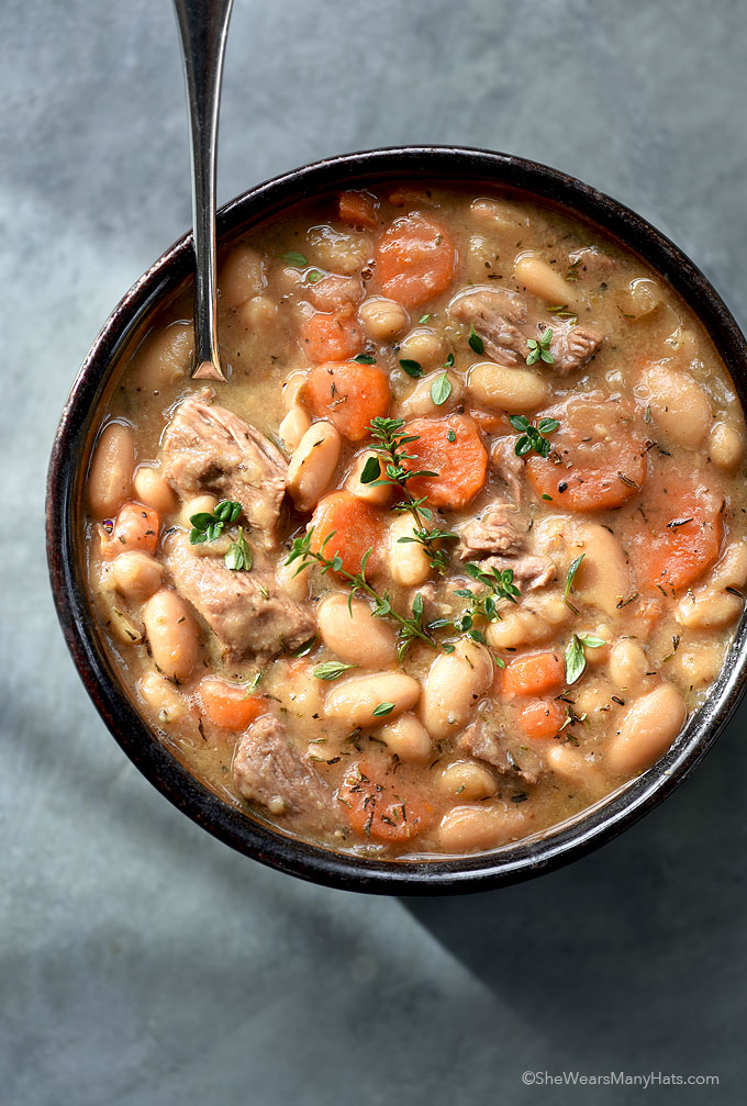 Beef and Bean Soup Recipe | She Wears Many Hats