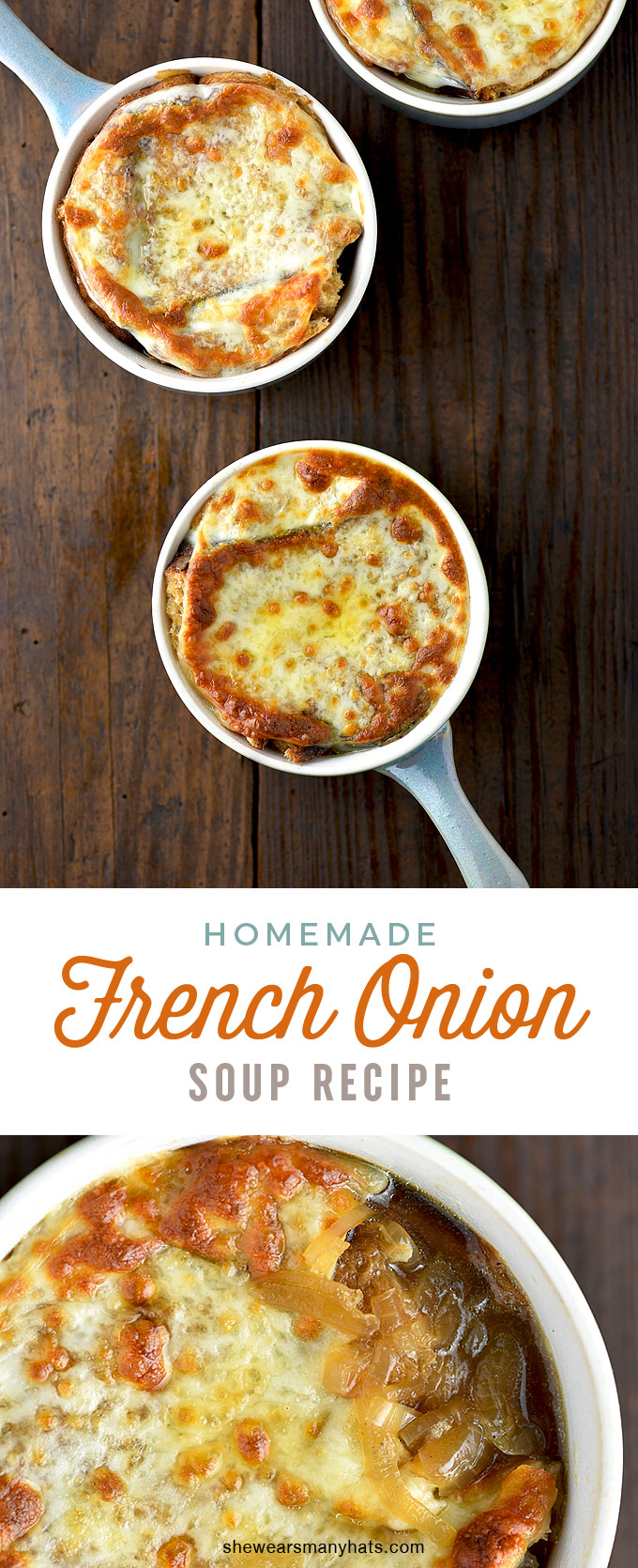 Easy Homemade French Onion Soup Recipe | shewearsmanyhats.com