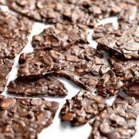 Dark Chocolate Toasted Almond Bark Recipe | shewearsmanyhats.com
