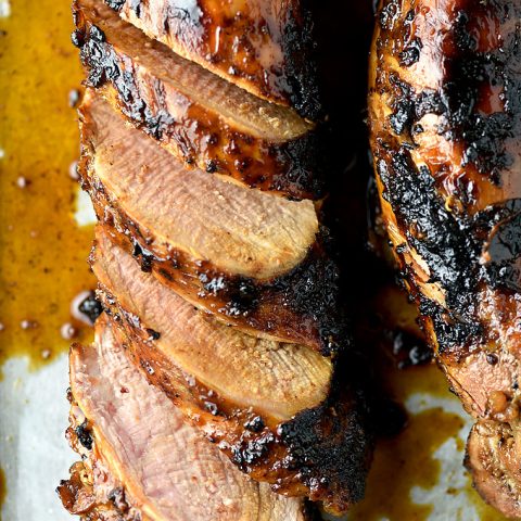Honey Soy Glazed Pork Tenderloin Recipe | shewearsmanyhats.com