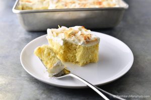 Perfect Coconut Sheet Cake Recipe | shewearsmanyhats.com