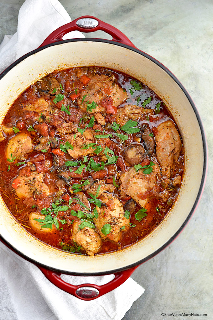 Chicken Cacciatore Recipe | She Wears Many Hats